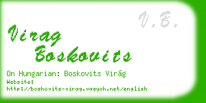 virag boskovits business card